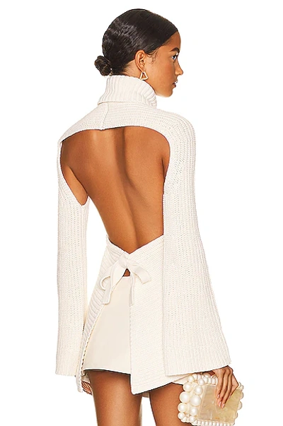 Backless hot sale turtleneck sweater