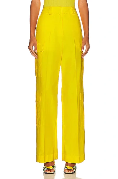 Aknvas Eve Cotton-blend Wide-leg Pants In Lemon