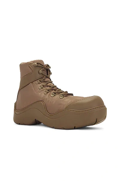 Bottega Veneta Brown Puddle Bomber Boots In Jute
