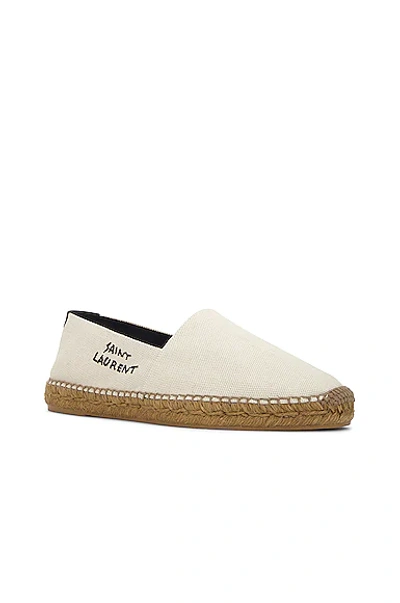 Saint Laurent Loafers In Cuir Moon Ecru & Noir