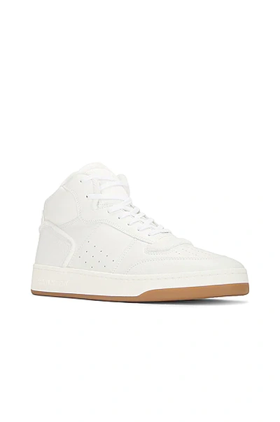 Shop Saint Laurent Sl80 Mid Top Sneaker In White