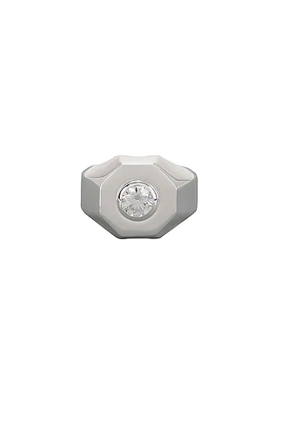 Shop Hatton Labs Octagon Signet Ring In Silver