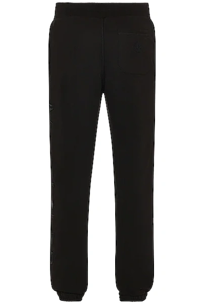 Moncler Logo Detail Track Pants In Black Cotton In Black