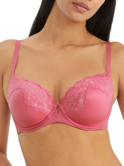 Shop Maidenform Comfort Devotion Your Lift Push-up Bra In Cheery Rose