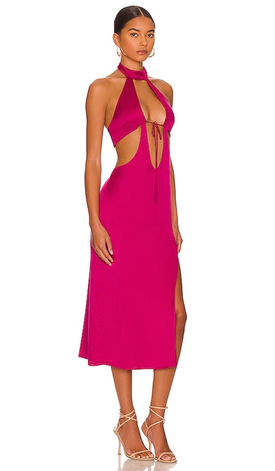 Camila Coelho Abigale Midi Dress In Very Berry