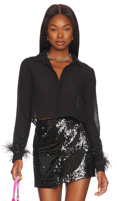 Shop Superdown Annie Button Up Top In Black