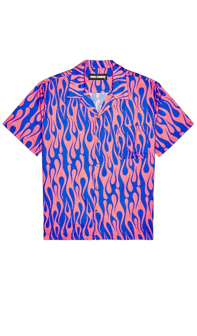 Shop Double Rainbouu Classic Camp Ss Shirt In Burning Up