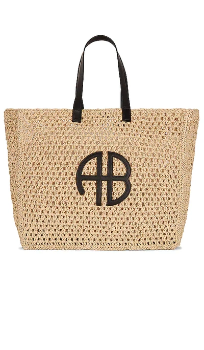 Shop Anine Bing Large Rio Tote In Natural