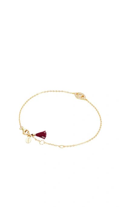 Shop Shashi Evil Eye Pave Bracelet In Gold