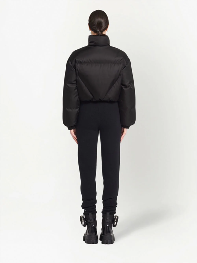 Shop Prada Re-nylon Gabardine Down Jacket In Black