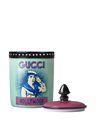 Shop Gucci Mehen Sailor Print Scented Candle In Blue