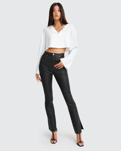 Shop Belle & Bloom Take Me Out Pleather Pant In Black