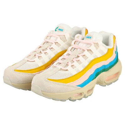 Pre-owned Nike Air Max 95 Damen White Multicolour Sneaker Mode - 38.5 Eu