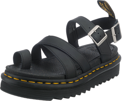 Pre-owned Dr. Martens' Neu Dr. Martens Avry Riemchensandalen 23213244 Für Damen Schwarz Weiss