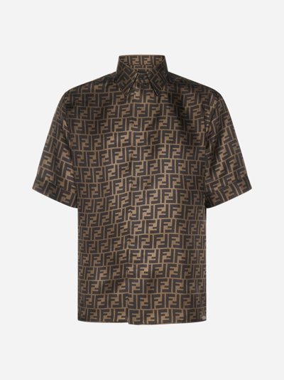 Shop Fendi Ff Silk Shirt