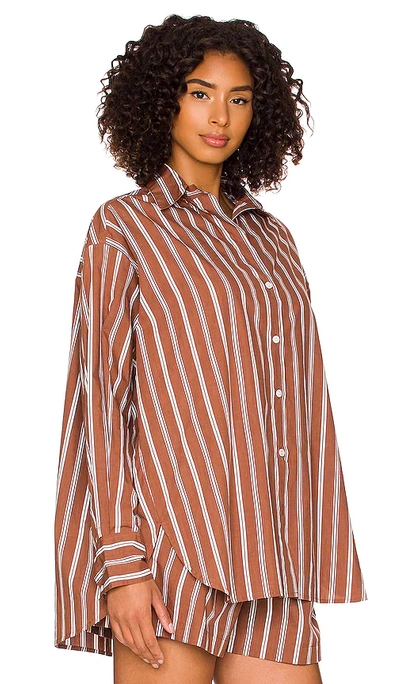 Shop Faithfull The Brand Daija Shirt In Maya Stripe Print