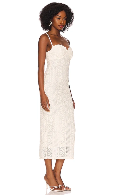 L'academie Maxime Midi Dress In Pearl Grey