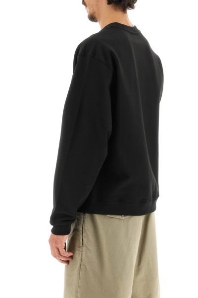 Shop Kenzo Sweatshirt With Maxi Logo Patch In Black