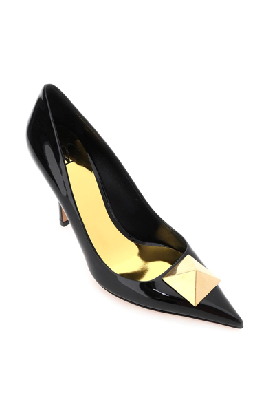 Shop Valentino Patent Leather One Stud Pumps In Black