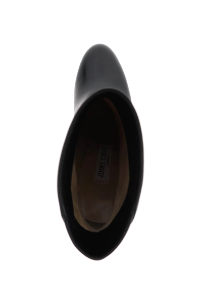 Shop Jimmy Choo Karter 85 Leather Ankle Boots In Black