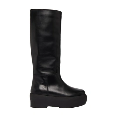 Shop Gia Borghini Chunky Sole Tubular Boots In Black