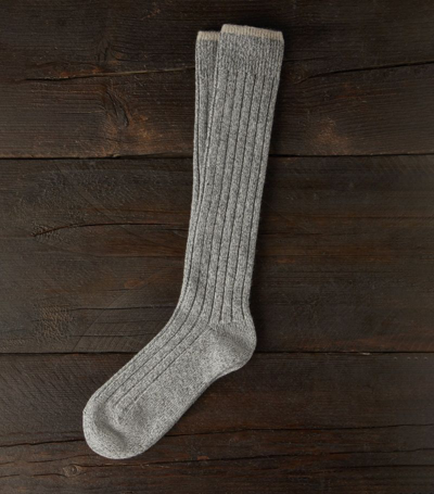 Shop Brunello Cucinelli Cashmere Socks In Grey