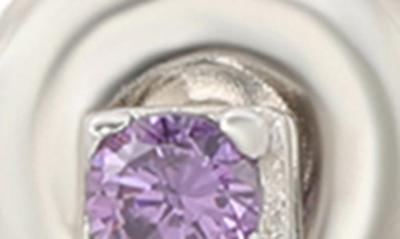 Suzy Levian Sterling Silver Rainbow Cz Linear Drop Earrings In Rainbow