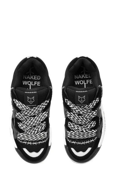 Naked Wolfe Slider Low-top Platform Skate Sneakers In Black