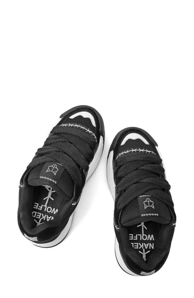 Naked Wolfe Slider Low-top Platform Skate Sneakers In Black