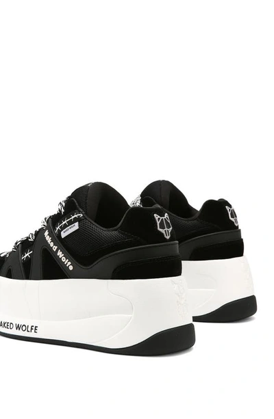 Naked Wolfe Slider Low-top Platform Skate Sneakers In Black