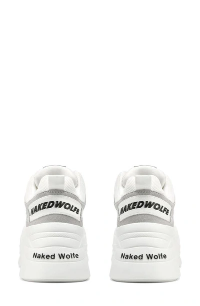 Shop Naked Wolfe Track Double Chunky Platform Sneaker In White