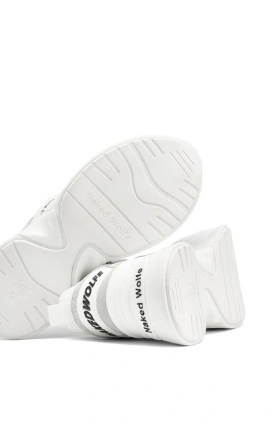 Shop Naked Wolfe Track Double Chunky Platform Sneaker In White