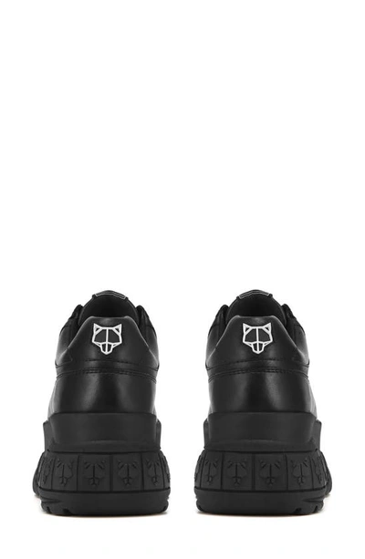 Shop Naked Wolfe Sporty Chunky Platform Sneaker In Black Leather