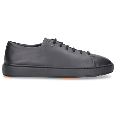 Shop Santoni Low-top Sneakers 21640 Calfskin In Black