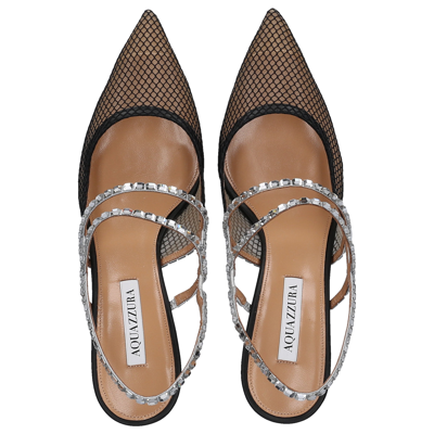 Shop Aquazzura Pumps Martini 75 Mesh In Black