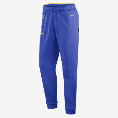 Shop Nike Men's  Therma Logo (nfl Los Angeles Rams) Pants In Blue