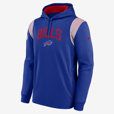 Shop Nike Men's  Therma Athletic Stack (nfl Buffalo Bills) Pullover Hoodie In Blue