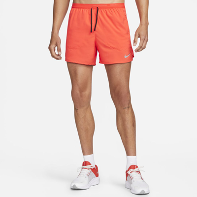 Shop Nike Dri-fit Stride Men's 5" Brief-lined Running Shorts In Bright Crimson,black