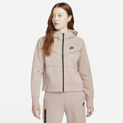 Shop Nike Women's  Sportswear Tech Fleece Windrunner Full-zip Hoodie In Pink