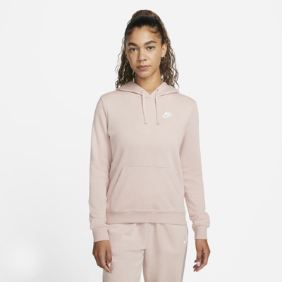 Shop Nike Women's  Sportswear Club Fleece Pullover Hoodie In Pink
