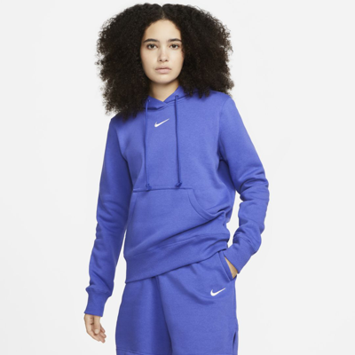 Shop Nike Sportswear Phoenix Fleece Women's Pullover Hoodie In Lapis,sail