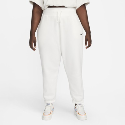 Shop Nike Women's  Sportswear Phoenix Fleece High-waisted Oversized Sweatpants (plus Size) In White