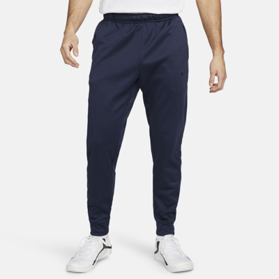 Shop Nike Men's  Therma Therma-fit Tapered Fitness Pants In Blue