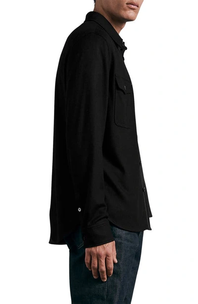 Shop Rag & Bone Icons Jack Wool Button-up Shirt In Black