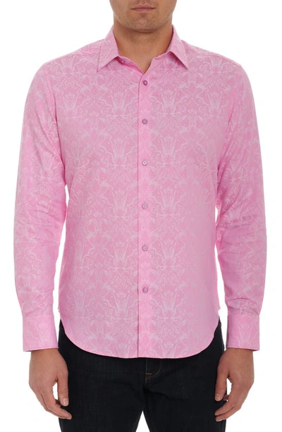 Shop Robert Graham Highland Woven Button-up Shirt In Lt. Pink