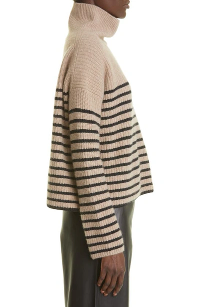 Shop Altuzarra Lusca Stripe Cashmere Sweater In Driftwood/ Black