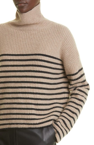 Shop Altuzarra Lusca Stripe Cashmere Sweater In Driftwood/ Black
