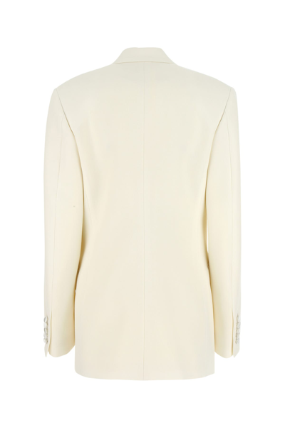 Shop Gucci Ivory Wool Blazer  White  Donna 40