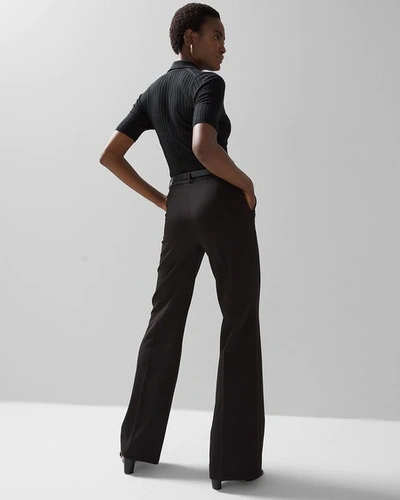 Shop White House Black Market Wide Leg Pants Trousers In Black