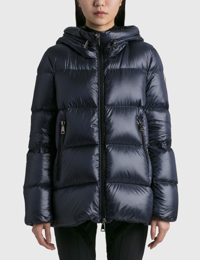 Shop Moncler Seritte Short Parka In Blue